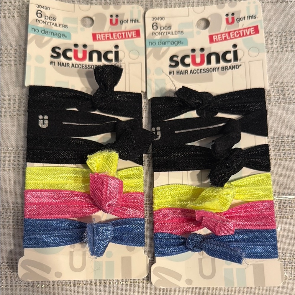 Scunci Black and Pink Hair Accessories Set